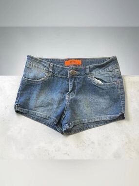 Brazil Women's low rise Y2K Blue Denim Shorts